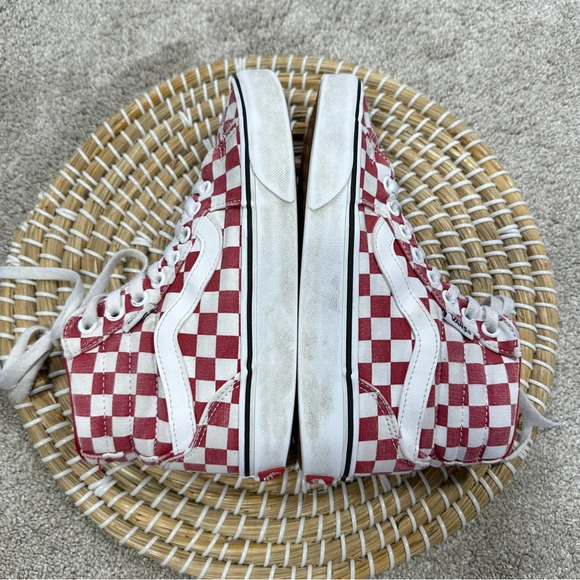 Vans Women’s Filmore High-Top Checkerboard Red Lace Up Sneakers Size 6 - Picture 8 of 13